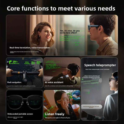 MYUV AR Smart Glasses Text Lens Display  Speech Teleprompter Real-Time Translation