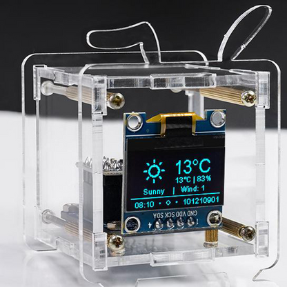 Educational electronics WiFi Weather Forecast Clock DIY Soldering Kit with Temperature Humidity Sensor