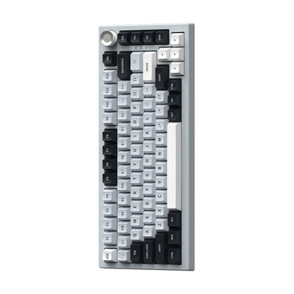 JP K81 Triple Mode RGB Side-Engraved PBT Mechanical Keyboard. Dynamic RGB backlighting with multiple effects enhances the aesthetic and gaming atmosphere