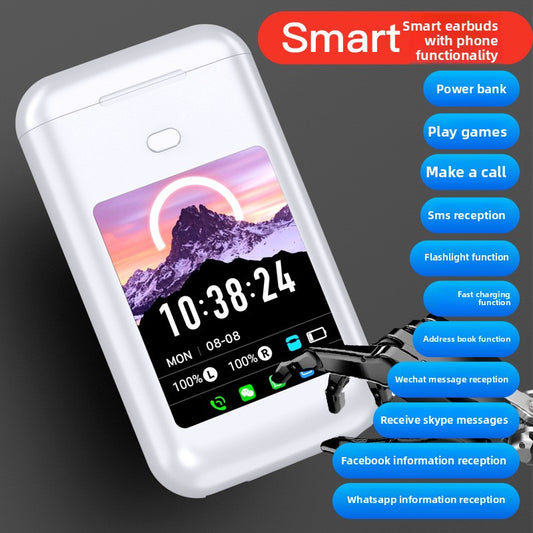 Power bank with screen and Bluetooth headphones