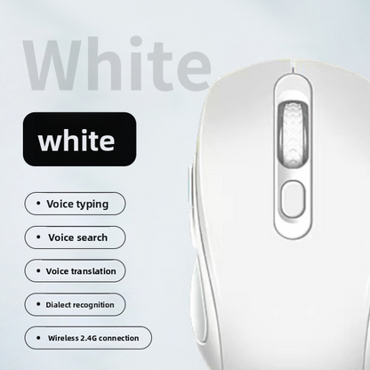 Wireless Ai voice mouse, rechargeable. Enables typing, writing, and translation through intelligent voice recognition, boosting productivity.