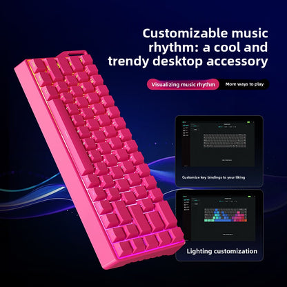 Mechanical Keyboard Triple-Mode 68-Keys for Precision Typing and Gaming
