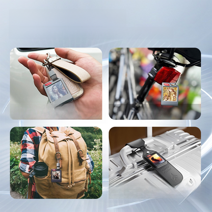 Customizable E-Ink Photo Keychain with Tracking