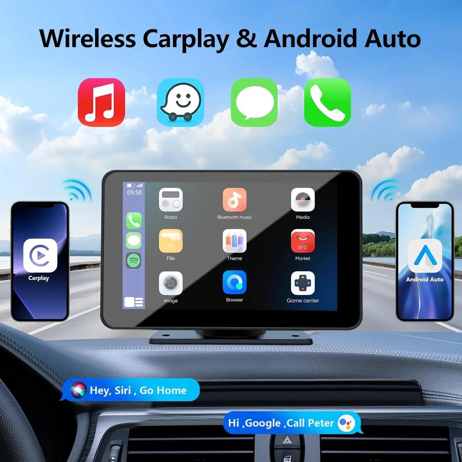 Wireless Carplay Screen - Upgrade Your Drive with a Wireless Carplay Display - ZeeTec Store