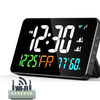 WIFI Digital Clock with Temperature Display and Humidity Monitor - ZeeTec Store