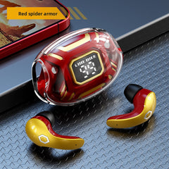 Bluetooth Headset Earbuds Long Endurance, High Sound Quality, Mecha Design - Unique and stylish appearance with breathing light, Voice Control, Digital Display