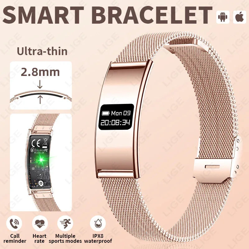 Smart Wristband Heart Rate Tracker with TFT Display - Tracks Heart Rate, Sleep, Steps, Blood Pressure & Smart Alerts - ZeeTec Store