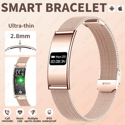 Smart Wristband Heart Rate Tracker with TFT Display - Tracks Heart Rate, Sleep, Steps, Blood Pressure & Smart Alerts - ZeeTec Store