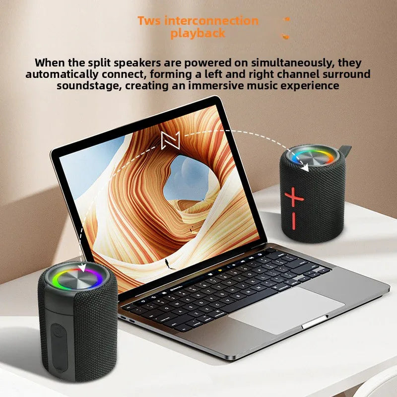 Portable Bluetooth Speaker with LED Light - Magnetic & Portable Design - ZeeTec Store