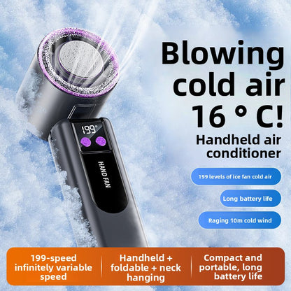 Portable Handheld Ice Cooling Fan - Rechargeable and Travel-Friendly - ZeeTec Store