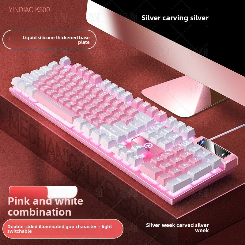 Silver Carving K500 Wired Gaming Keyboard