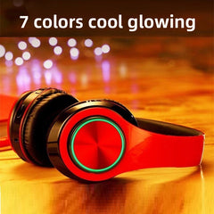 Luminous Wireless Bluetooth Headset with Foldable Design