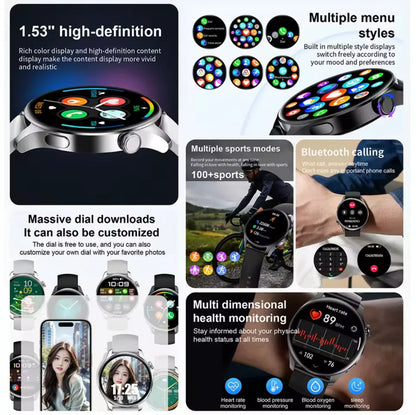 Fashion Smart Watch for Men and Women with AMOLED Screen, Bluetooth Calling, Heart Rate Monitoring, and More - ZeeTec Store