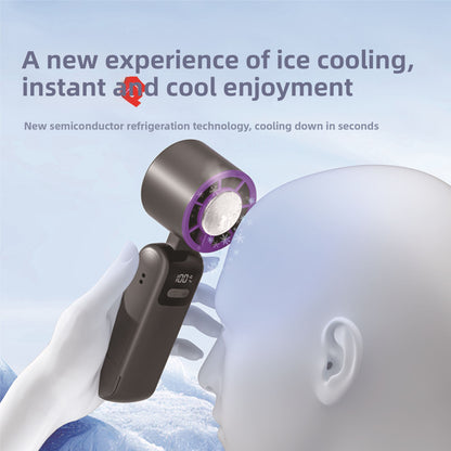 Handheld Semiconductor ice Cooling Fan with Digital Display - ZeeTec Store