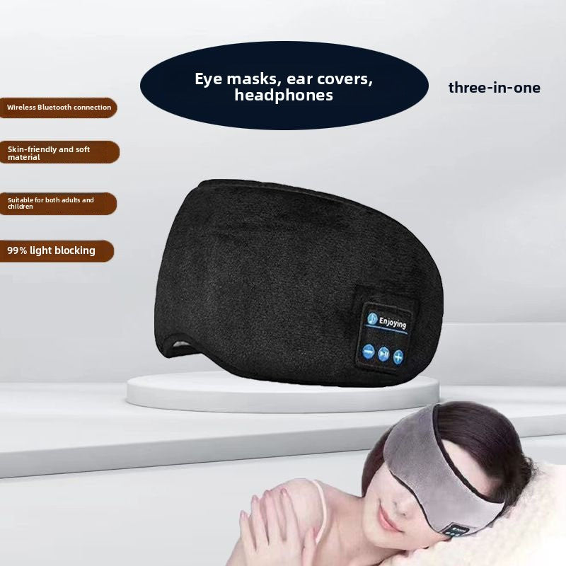 Wireless Music Headphones Eye Mask with Molded memory foam design blocks light for restful sleep. Perfect for travel, dormitories, napping, or daily bedtime routines.