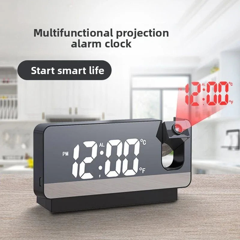 Rechargeable Projection Alarm Clock for Effortless Time Viewing - ZeeTec Store