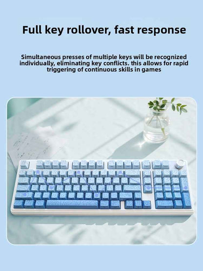 Koman 102 Mechanical Keyboard with Wireless Bluetooth Three-Mode Customization for Gaming and Office Use
