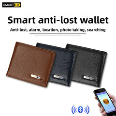 Smart Tracking Wallet Genuine Leather & Compact Design