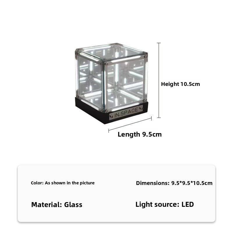 Four-Dimensional Infinite Abyss Cube LED Table Lamp