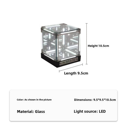 Four-Dimensional Infinite Abyss Cube LED Table Lamp