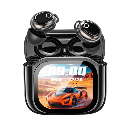 Bluetooth earphones with digital display screen smart features