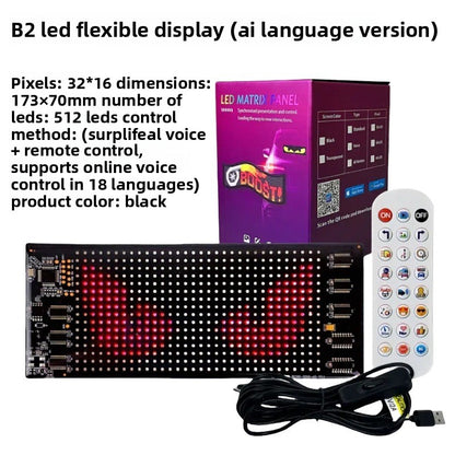 Car Rear Window LED Display Screen with Voice Control