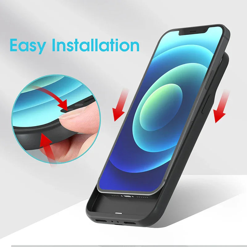 Apple Phone Portable Charger Back Clip Power Bank - ZeeTec Store