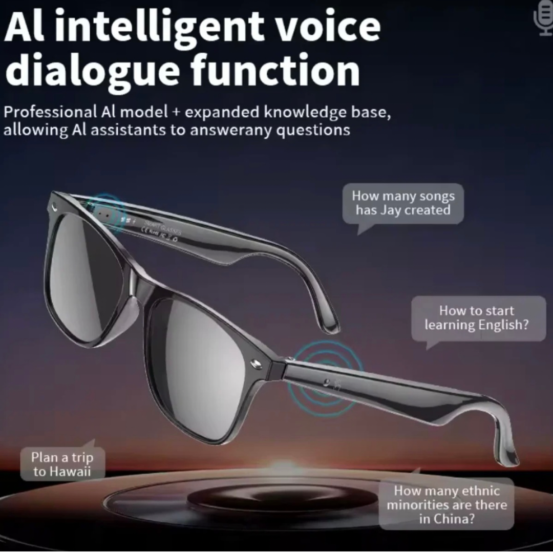 Smart Translator Glasses, Real-Time AI Voice & Text Translation, Multi-Language, Ultra-Light & Comfortable Weighs only 25g, Long-Lasting Battery - Equipped with dual 85mAh batteries (170mAh total), AI Smart Features, Smart Sensors & Controls