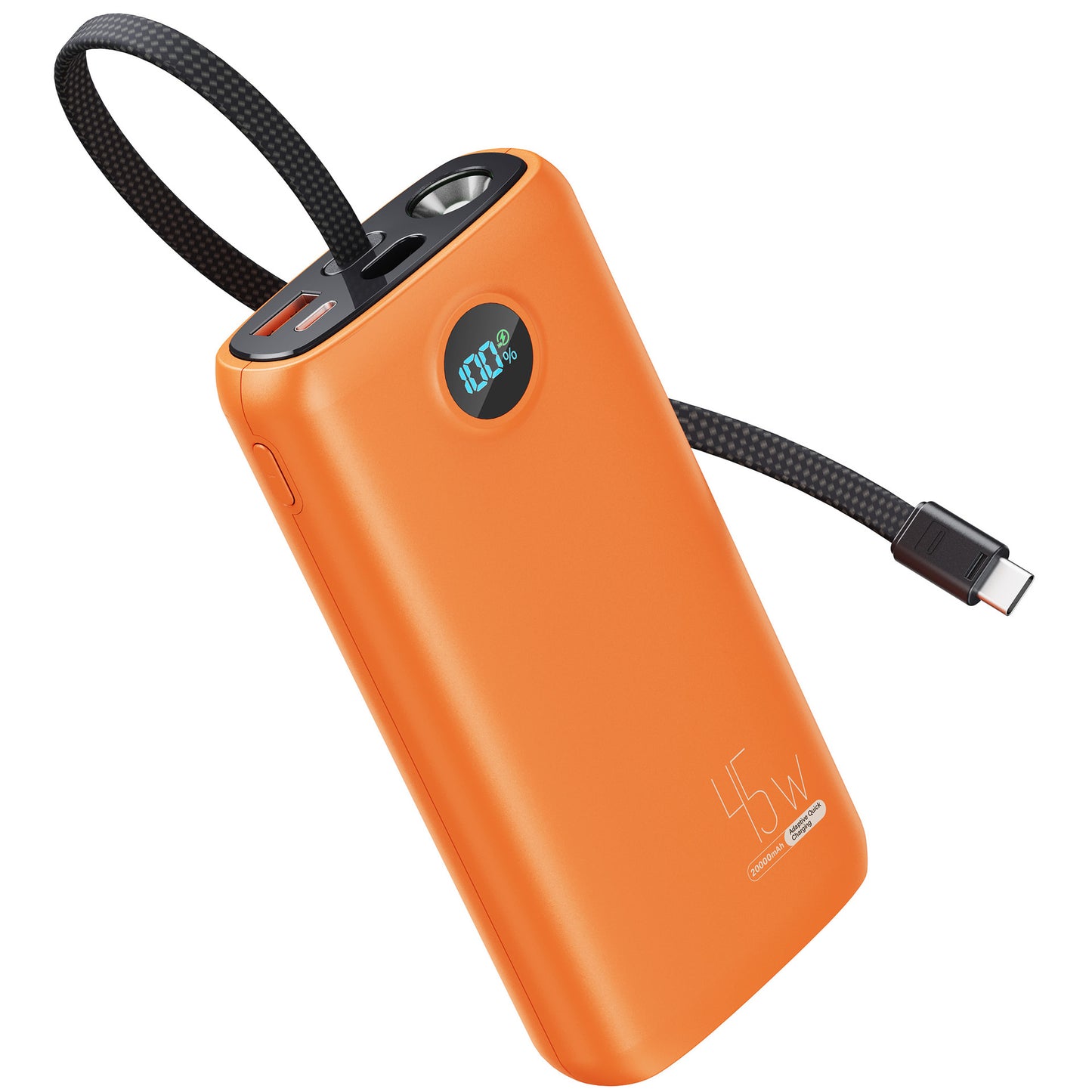 45W Laptop Power Bank with Built-in Cable