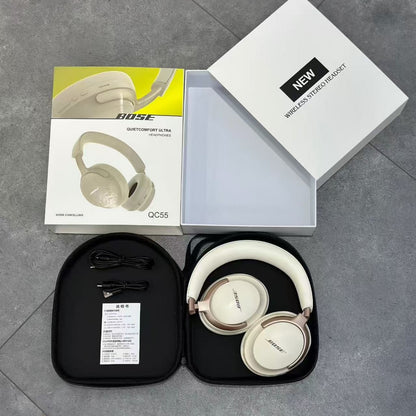QC55 Foldable Bluetooth Headphones Foldable Design Stereo Sound