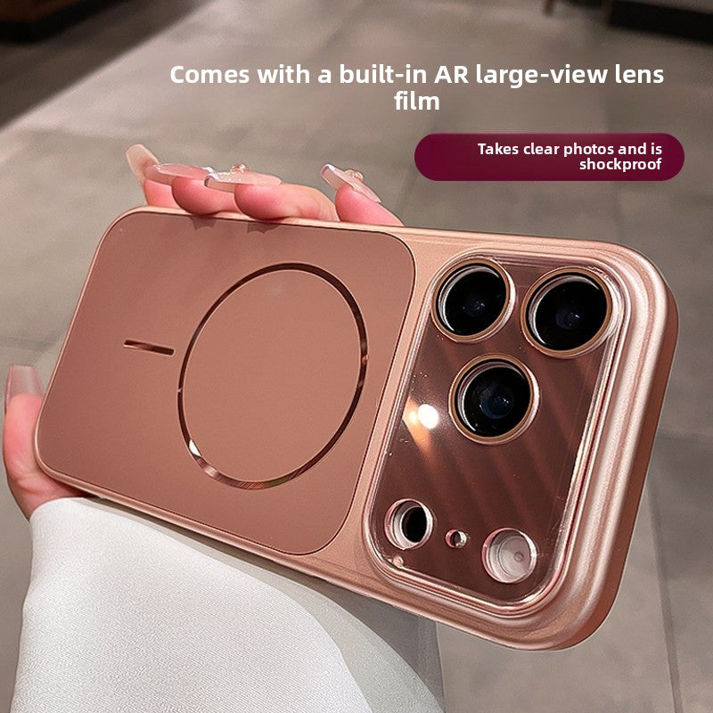 Flowing Light Design Phone Case with Magnetic Window