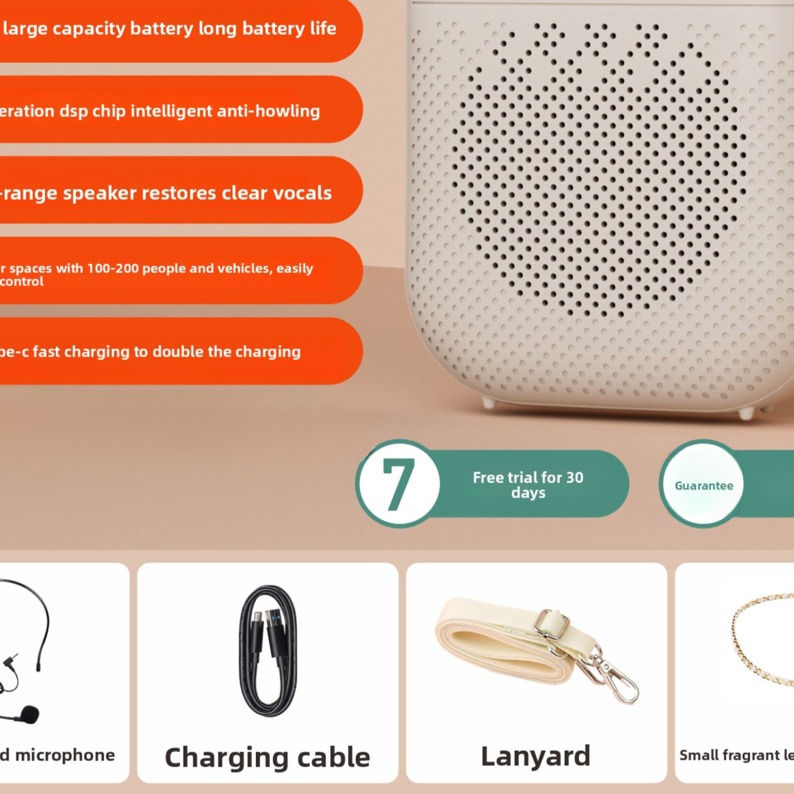 Portable Megaphone 10W Wireless Multi-Scenario Lightweight