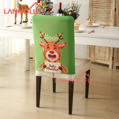 Christmas chair back cover Festive Decorative Design
