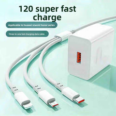 Compatible Fast Charger with 3-in-1 Cable