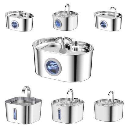 Stainless Steel Pet Water Dispenser with Filtration