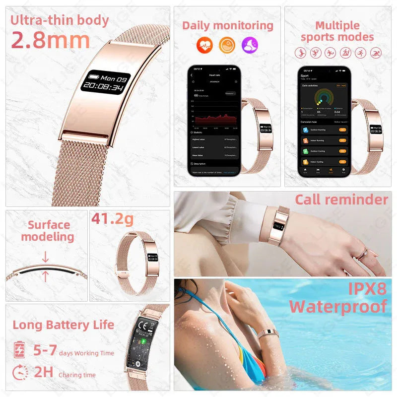 Smart Wristband Heart Rate Tracker with TFT Display - Tracks Heart Rate, Sleep, Steps, Blood Pressure & Smart Alerts - ZeeTec Store