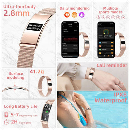 Smart Wristband Heart Rate Tracker with TFT Display - Tracks Heart Rate, Sleep, Steps, Blood Pressure & Smart Alerts - ZeeTec Store
