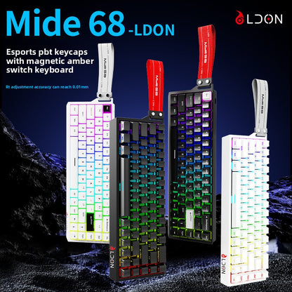 Mechanical Gaming Keyboard Wired 68 Keys with Magnetic Axis