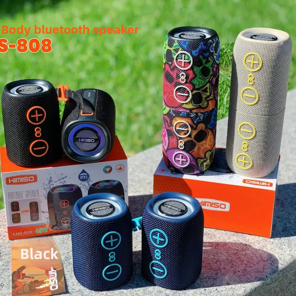 Bluetooth cylindrical Speaker – Portable Wireless Sound System for Music Lovers - ZeeTec Store