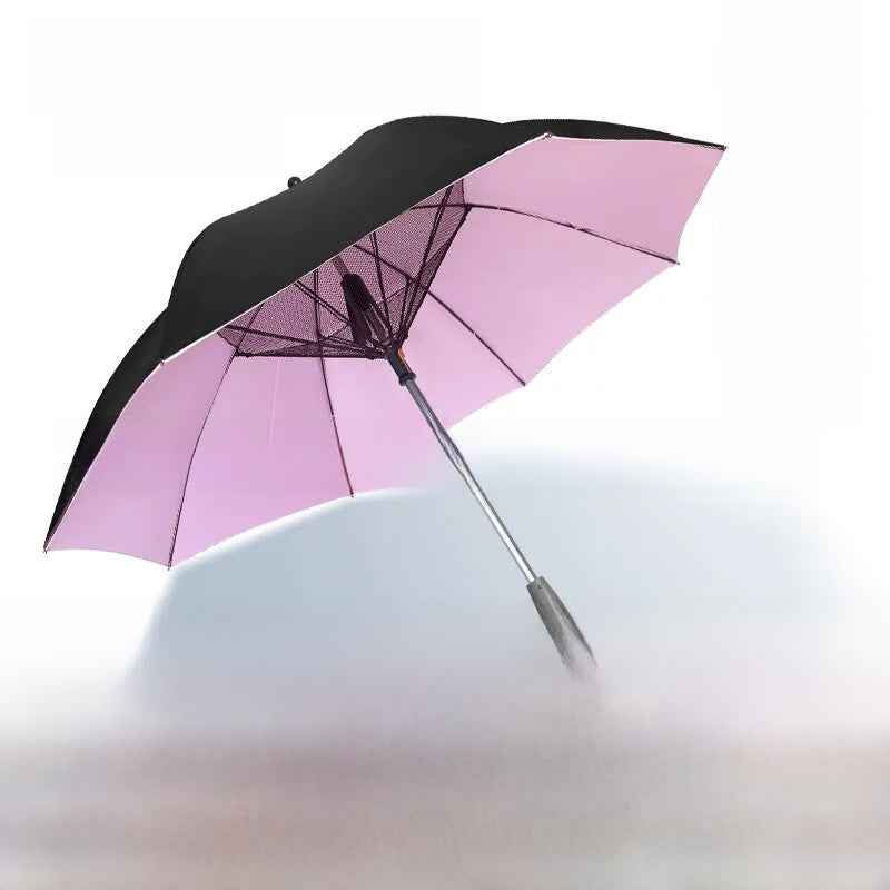 USB Charging Sun Umbrella with Cooling Fan