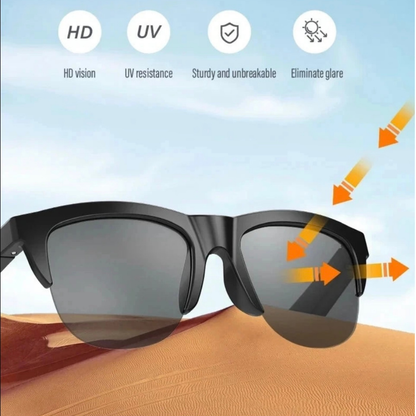 SMART SUNGLASS BLUETOOTH CALL, HIFI SOUND MUSIC, HD UV Protection BLUE LIGHT, WATERPROOF, Active Noise Cancellation, Standby Time Up to 80 hours, Convenient & Stylish