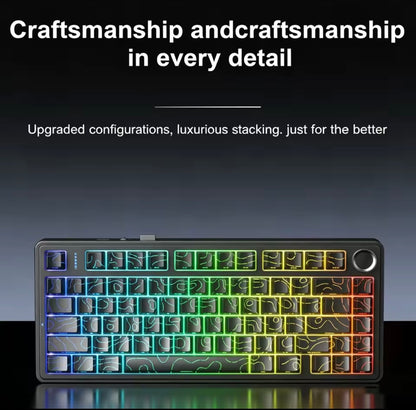 Aula F75HE Custom Mechanical Keyboard Gasket Structure Hot-Swappable RGB Backlight