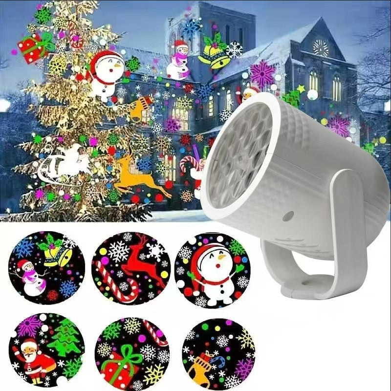 Christmas Rotating Pattern Light Laser Stage Projection Atmosphere Light Christmas Projection Light