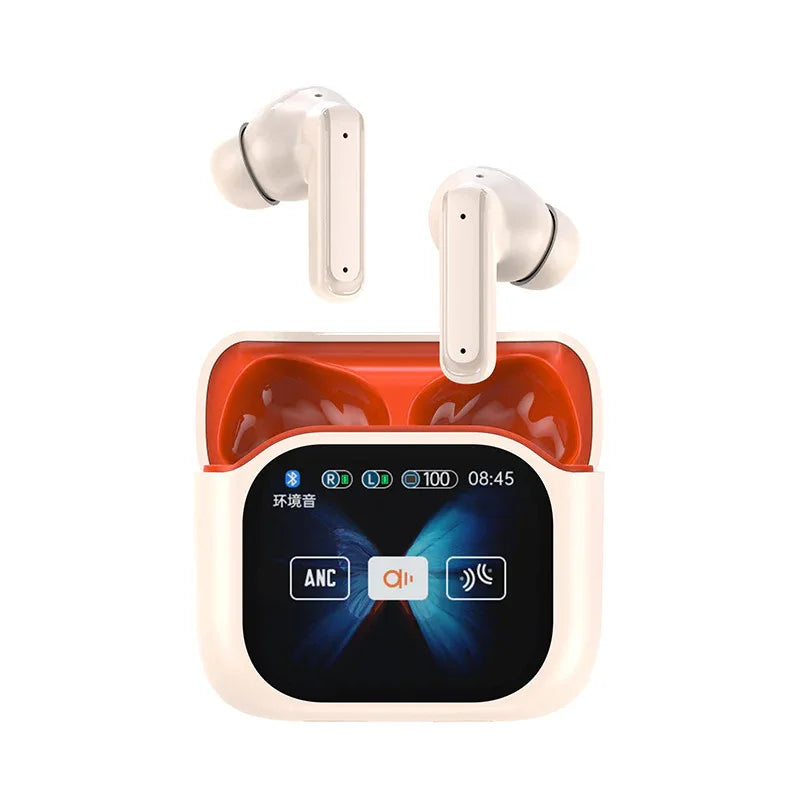 LED Bluetooth Headset with ANC, ENC, Touch Screen, and AI Translation - ZeeTec Store