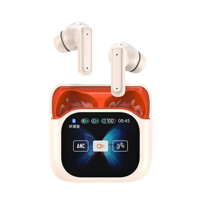 LED Bluetooth Headset with ANC, ENC, Touch Screen, and AI Translation - ZeeTec Store
