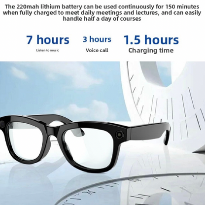 Smart Stylish AI Glasses,Light-weight Touch Control with HD camera (5MP or 8MP) - Voice Calls/Built-in 4GB memory/WiFi/Dual Speaker,Smart AI Advanced Object Recognition & Real-time AI translation,Iphone & Android Phone Compatible,Support changing Lens