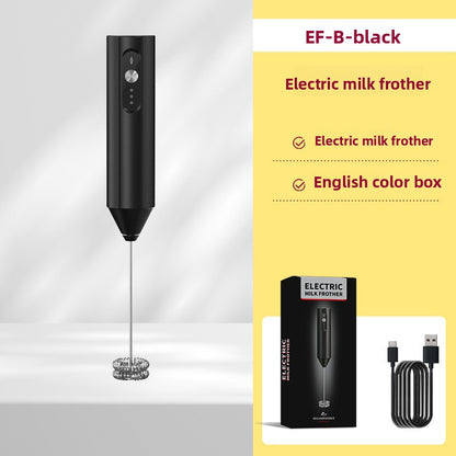 Rechargeable Handheld Electric Mixer with Interchangeable heads for mixing, frothing, and blending tasks