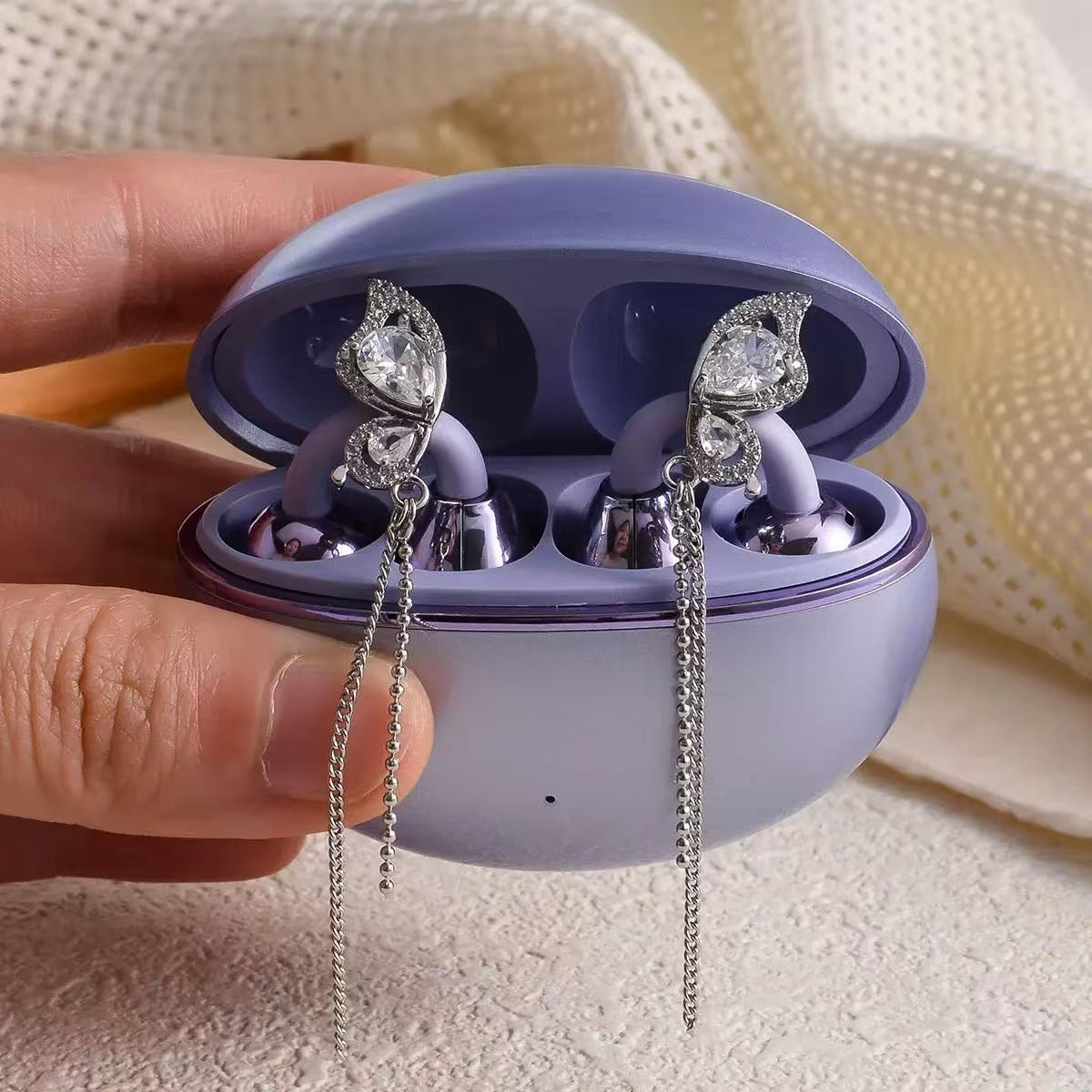 Fashion Diamond Earphone Clip Accessories