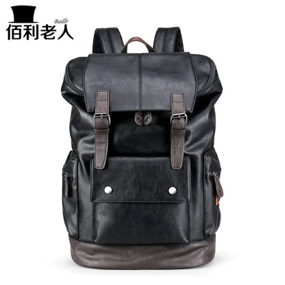 Retro PU Leather Laptop Backpack - ZeeTec Store