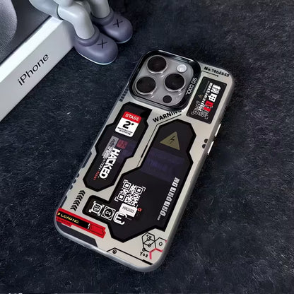 Mechanical sandblasted phone case, Cyberpunk Design, Unique mechanical and matte texture creates a futuristic visual style
